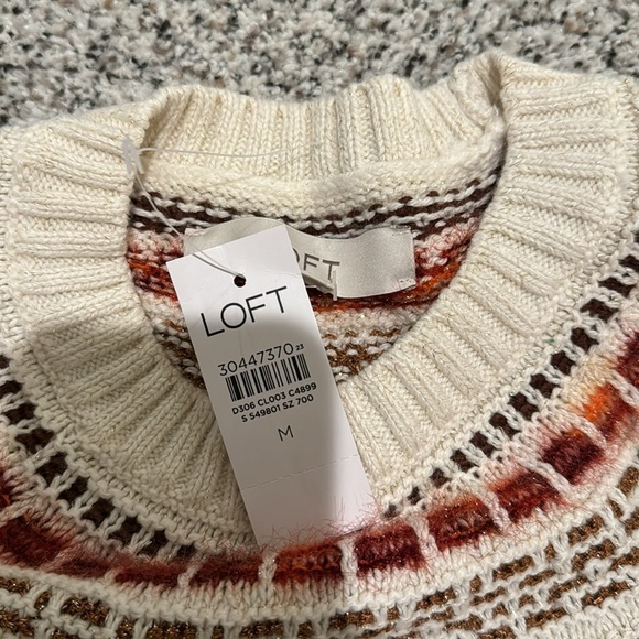 Women’s LOFT Multi colored Holiday Sweater - Picture 2 of 2